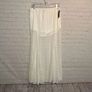 Wild Fable Women’s White Lace Maxi Skirt – Size L – NWT